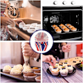 Miniatyrbillede 7 af 7: e Blå Union Jack Cupcake Cases, 100 stk. Mini Kings Coronation Bagekopper, Små Papir Muffinskopper Cupcake Liners Muffin Cases til King Charles Coro Auk