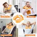 Miniatyrbilde 5 av 7: Pute Cartoon Dyre Nakkestøtte Pute 30 * 30cm Memory Foam Nakkepute U-formet Elastisk Barn Reisepute Bærbar U-formet Pude for J 30*30cm