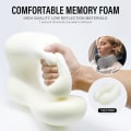 Miniatyrbilde 3 av 7: illow Memory Foam Nakkepute Lett Hurtig Pakke for Fly Tog Bil Nakkestøtte Pute for Reise Camping (Khaki) Khaki U Design Neck Pillow