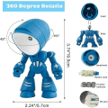 Miniatyrbillede 2 af 5: 3 stk. Mini LED Mecha natlys - Sød lille helt figur lampe - Foldbar robot - Lille bordlampe - Gave til fødselsdag