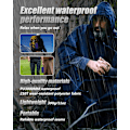 Miniatyrbild 7 av 7: Vattentät poncho för vuxna, återanvändbar regnponcho för vuxna, vattentät poncho, vattentät vuxen, lätt vattentät regnrock för utomhusvandring camping C Sky Blue L