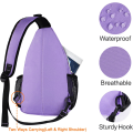 Pikkukuva 4 / 6: Sling-reppu, monikäyttöinen crossbody-olkalaukku, matkustus- ja vaelluspäiväreppu Light Purple