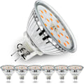 Pikkukuva 1 / 7: 6X MR16 LED-lamput lämpimän valkoista, GU5.3 LED-valonlähteet, 2-napaiset spottilamput 12V, 5W energiansäästölamput korvaavat 45W halogeenilamput Warm White 6 Count (Pack of 1)