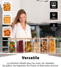 Miniatyrbild 5 av 5: 6 pcs Storage Jars with Lids - For Muesli, Cornflakes, Spaghetti - Kitchen Storage Containers 1500ml