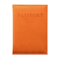 Miniatyrbillede 1 af 5: Pasbeskytter til rejser til familien - Vælg mellem flere farver (Orange) - Stilfuldt og praktisk design - Størrelse 4 tommer x 5,5 tommer