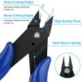Miniatyrbild 3 av 8: 1 st Wire Cutter, Fjäderbelastade Sidoklippare Flush Cutters, Diagonal Cutters Precision Sidoklippare, Diagonal Tång i CRV-stål, Tungt #2 1PC #2 1PC