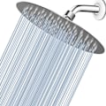 Miniatyrbillede 1 af 8: 8u201c Højtryksregnbruserhoved - Runde brusehoveder fremstillet af 304 rustfrit stål - Komfortabel bruseoplevelse selv ved lavt vandflow ( Brushed Nickel 8 inch