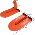 Pikkukuva 8 / 8: r Step, Ajoneuvon kynnysaskelmat Taita kattoteline Universaali Auto Latch Hook U-muotoinen poljin turvavasaralla Kumityyny useimmille SUV, RV, Truc Orange