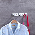 Miniatyrbillede 3 af 5: Krog til vægmontering, skrue, rævefarvede dørkroge, krom, frakke- og kåbestativ til badeværelse eller køkken 410-3 Chrome Square 3 chrome coat hook