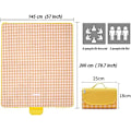 Miniatyrbilde 2 av 5: Piknikteppe Strandmatte Stor med Foldbar Sandsikker Piknik Strandmatte for Utenfor Gress Camping Reise Vaskbar Matte (150 * 200CM, Gul)