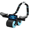 Miniatyrbilde 1 av 7: Abs Roller Wheel med timer, Abdominal Exercise Roller Elbow Support core Exercise Equipment, Automatisk Rebound Abdominal Wheel med Knee Mat for F black
