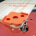Miniatyrbillede 2 af 7: Radius Jig Router Skabeloner Hjørneradius Fræsning Skabeloner, ABS+CNC Høj Hårdhed Behandling Lim, Fræsning Afrundede Hjørner Bit Skabeloner, R5 2 sets of 8 packs