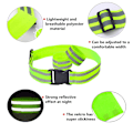 Miniatyrbillede 3 af 5: 4 stk. reflekterende armbånd og ankelbånd og 1 stk. refleksbælte i høj synlighed, justerbare elastiske reflekterende løbebånd til sikkerhedsgang, cykling og jogging