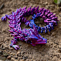 Miniatyrbild 4 av 5: 3D-printad drake med överraskningsägg, dekorativt påskäggsfyllmedel, påskgåva till pojkar barn heminredning, exekutiv drake fidget bordsleksak (Lila) Purple