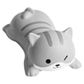 Miniatyrbild 1 av 5: Tangentbords handledsstöd 10 x 6,5 cm Liten PU Tecknad Djur Trötthetslindring Musmatta Ergonomiskt Handledsstöd för Dator Laptop Tangentbord (Grå Katt) grey