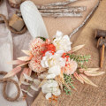 Miniatyrbillede 5 af 7: Kunstige Blomster i Vase Faux Silke Blomster Bord Midterstykker til Bryllup Hjem Indretning (Pæon Mælkebøtte) Peony Dandelion