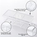 Miniatyrbillede 8 af 8: Q-tip-holderdispenser, 2-lags bomuldsholder til vatpinde, bomuldspudebeholder til badeværelsesforfængelighed bordpladeopbevaring, skuffeorganisator til Acrylic 2Layer