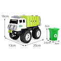 Miniatyrbillede 2 af 4: Børnebilmodel Diecast Byrengøring Affaldslastbil Træk Tilbage Legetøj Gave Med 4 Affaldssorteringsbeholdere