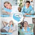 Miniatyrbilde 5 av 7: Pute Cartoon Dyre Nakkestøtte Pute 30 * 30cm Memory Foam Nakkepute U-formet Elasticitet Barn Reisepute Bærbar U-formet Pude for G 30*30cm