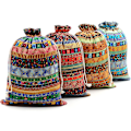 Miniatyrbillede 1 af 7: 20 stk Ægyptisk Etnisk Stil Hør Burlap Pose, Letvægts Gaveposer Åndbare Snøre Smykkeposer Emballage Opbevaring Juteposer til Bryllup 17x24 cm (20er Pack)