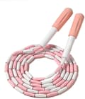Soft Beaded Jump Rope, Adjustable Fitness Skipping Rope (Pink)