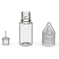 Miniatyrbilde 2 av 8: V3 10ml PET Plast Unicorn Flasker for Væske - Tomme Dråpeflasker - 20x 10ml (Klar Flaske med Klar Lokk) Clear Bottle With Clear Cap