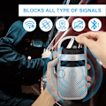 Miniatyrbilde 3 av 7: Faraday-pose for bilnøkler, [2-pakning] Diyife bilnøkkel RFID-signalblokkerende pose med krok for å sikre nøkkelring, vanntett Faraday-nøkkelbeskytter, A Silver