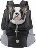 Dog Cat Carrier Backpack for Small/Medium Pets, Adjustable Head Out Front Breathable Bag, Waterproof Bottom Backpack (Black)