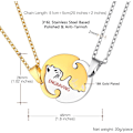 Miniatyrbillede 6 af 7: Puslespil-Halskæde i Rustfrit Stål til 2 Dele, Kat/Livets Træ/Hjerteformet, Tilpasselig, Yin Yang Halskæde Smykke Gave til Style 01 18k Gold PlatedPersonalised Personalized