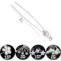 Miniatyrbilde 2 av 7: 20 stk Perle Hårnåler Brudes Hårnåler Bryllup Hårnåler Blomst Hårnåler for Kvinner Bryllup Brudepike Hårtilbehør for Kvinner Jenter, Bryllup Hair Pins