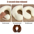 Miniatyrbild 4 av 7: Kudde Cartoon Animal Nackstöd Kudde 30 * 30cm Memory Foam Nackkudde U-formad Elasticitet Barn Resepudde Bärbar U-formad Kudde för H 30*30cm
