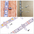 Miniatyrbillede 7 af 8: 100 Sæt Transparente Kabelklips Lysstripsklips LED Stribelys Montering Klips til LED Lys Hjem Køkkener Store Begivenheder og Fester