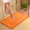 Badeværelsesmåtte, Chenille Superabsorberende Skridsikker Komfortabel Badeværelsesmåtte Brusemåtte (6090cm, Orange)