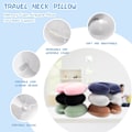 Miniatyrbilde 2 av 6: Reisepute Nakkepute Memory Foam Reiseputer Hodepute Støttepute for Fly Tog Bil Kontor Reise Essensielle Flyputer for en Lo Grey One Size