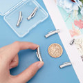 Miniatyrbillede 2 af 7: Kolonne Bajonet Låse 5 Sæt Rustfrit Stål Bajonet Låse 4mm Hul Læder Snor Ende Låse Forbindelser til Armbånd Halskæder Spænde Smykker