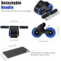 Miniatyrbillede 5 af 8: Abdominalhjul, Hjulrulle Hjemmetræner til Mavemuskler Blå/Rød Ab Wheels Blue