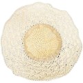 Miniatyrbild 6 av 8: Solhatt i halm för kvinnor, damer, hopfällbar, bredbrättad, med rosett, justerbar, strandhatt, elegant hinkhatt, UPF 50 UV-skydd, bekväm Creamy White One Size