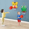Miniatyrbild 3 av 5: Miniatyr basketkorg för inomhusbruk, 2-delad tecknad mini basketkorg, gadgetleksaker, inomhussportsfestboll, pojkar och flickor 1-6 år gamla