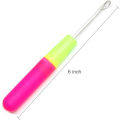 Miniatyrbillede 2 af 6: Leevia 3-pak plastikhåndtag hæklenål til hår fletning mikrofletninger, hårextension, fjer og dreadlock perler Silver 3 Pack (Pack of 1)