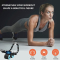 Miniatyrbilde 6 av 7: Abs Roller Wheel med timer, Abdominal Exercise Roller Elbow Support core Exercise Equipment, Automatisk Rebound Abdominal Wheel med Knee Mat for F black