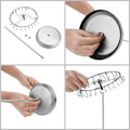 Miniatyrbild 5 av 7: SIlverfärgad Metallroterande Smyckesställ Displayställ (23 Krokar) - H34,8 x B20,5 cm / 13,70 x 8,07 Tum - Hängande Organiserande Tornställ - Förvaring för Silver