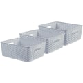 Miniatyrbilde 1 av 8: My Style x3 Medium Rektangulær Oppbevaringskurv 13L - Blå Blue 3 x 13L Medium