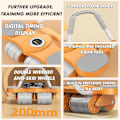 Miniatyrbilde 4 av 7: Abs Roller Wheel med timer, Abdominal Exercise Roller Elbow Support kjerneøvingsutstyr, Automatisk tilbakeslag Abdominal Wheel med knematte for F Orange