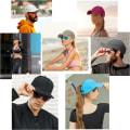 Miniatyrbilde 7 av 7: Dame Baseball Cap - Hestehale Solhatt Hurtigtørkende Løpehette Dame Golf Caps Criss Cross Justerbar Trucker Caps for Kvinner Jenter Blue One Size