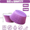 Miniatyrbillede 2 af 7: ple Små Papir Cupcake Cases Bagekopper, Fedtsikre Cupcake Cases til Bagning, Mini Muffin Wrappers Cases Muffin Cups Cupcake Liner Bulk, Papir Bakin Purple