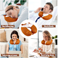 Miniatyrbilde 5 av 7: Pute Cartoon Dyre Nakkestøtte Pute 30 * 30cm Memory Foam Nakkepute U-formet Elastisk Barn Reisepute Bærbar U-formet Pude for I 30*30cm