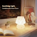 Miniatyrbillede 2 af 4: Svampe Lampe, Natbordlampe, Lille Glaslampe til Soveværelse Stue, Murano Æstetisk Lampe Fødselsdagsgave, Hvid White 1pack mushroom lamp