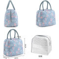 Miniatyrbillede 5 af 8: Frokostpose, Isoleret Frokostpose Køletaske Bærbar Flamingo Termisk Frokostposer Organizer Tote Taske til Kvinder Voksne Børn Arbejde Skole Picnic Flamingo