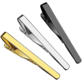 Miniatyrbilde 1 av 5: 3-pak stilige metall slips for menn, enkle slipsklips, spenneklips, pinne, forretningsdresstilbehør, én