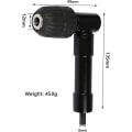 Miniatyrbilde 2 av 5: Selvstrammende 90 graders rettvinklet chuck, hurtigutløsende drill albue chuck bit skrutrekker vinkelhode chuck bit adapter rettvinklet drill bit